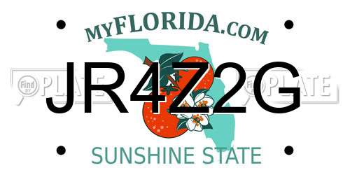 JR4Z2G Florida License Plate