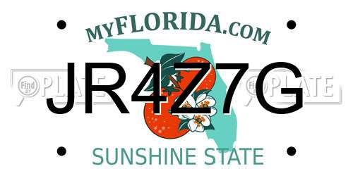 JR4Z7G Florida License Plate