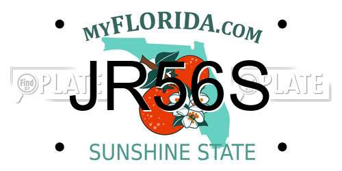 JR56S Florida License Plate