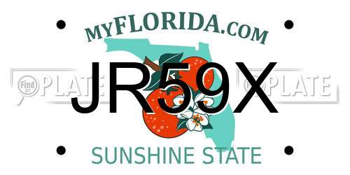 JR59X Florida License Plate