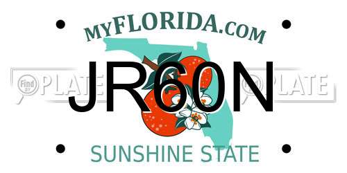 JR60N Florida License Plate