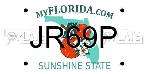 JR69P Florida License Plate