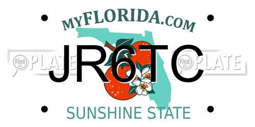 JR6TC Florida License Plate