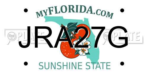 JRA27G Florida License Plate
