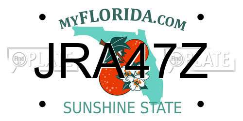 JRA47Z Florida License Plate