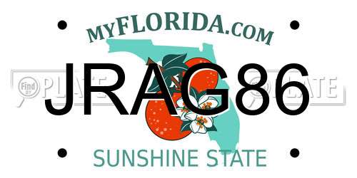 JRAG86 Florida License Plate