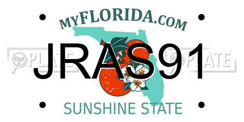 JRAS91 Florida License Plate