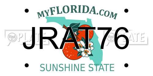 JRAT76 Florida License Plate