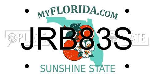 JRB83S Florida License Plate