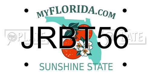 JRBT56 Florida License Plate