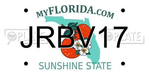 JRBV17 Florida License Plate