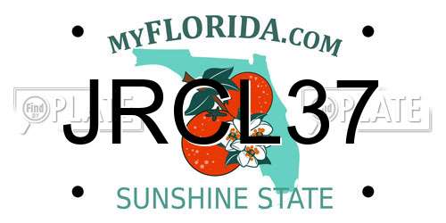 JRCL37 Florida License Plate