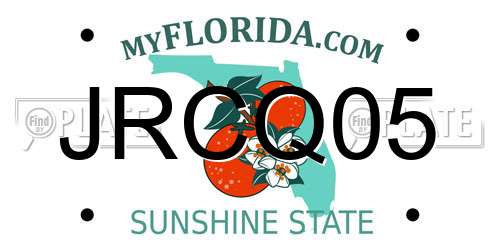 JRCQ05 Florida License Plate