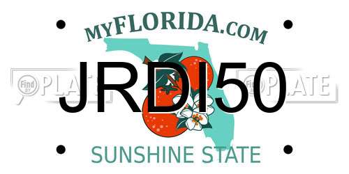 JRDI50 Florida License Plate