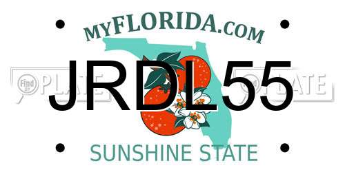 JRDL55 Florida License Plate