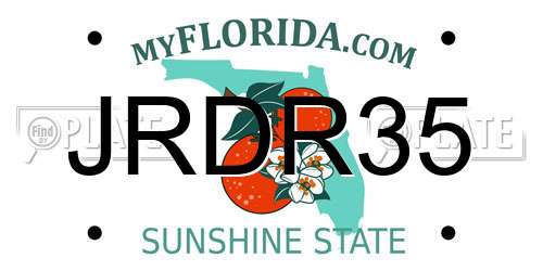 JRDR35 Florida License Plate