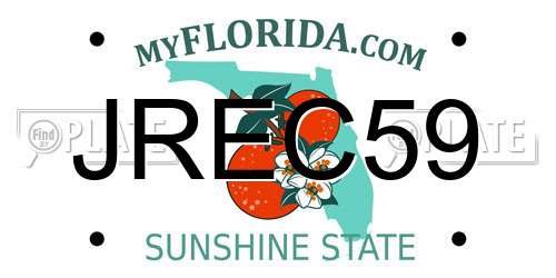 JREC59 Florida License Plate