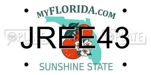 JREE43 Florida License Plate