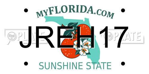 JREH17 Florida License Plate