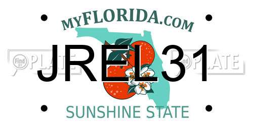 JREL31 Florida License Plate
