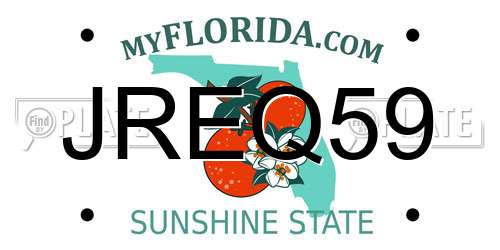JREQ59 Florida License Plate