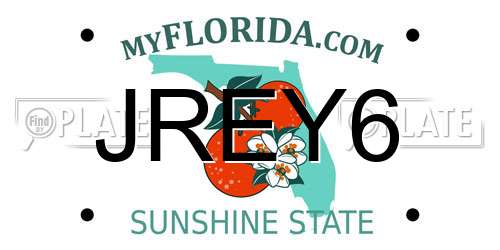 JREY6 Florida License Plate