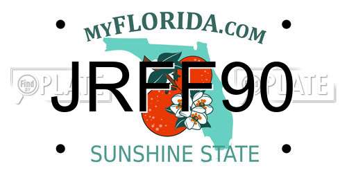 JRFF90 Florida License Plate