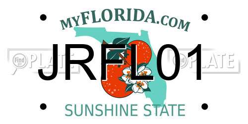 JRFL01 Florida License Plate