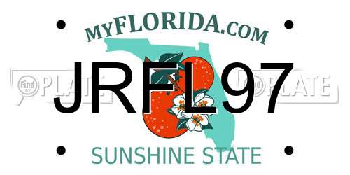 JRFL97 Florida License Plate