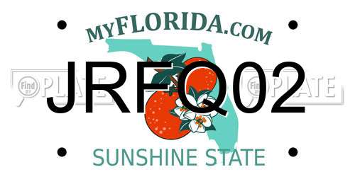 JRFQ02 Florida License Plate