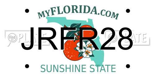 JRFR28 Florida License Plate