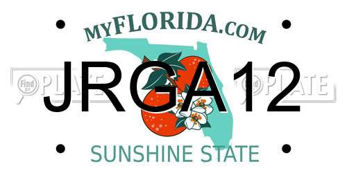 JRGA12 Florida License Plate