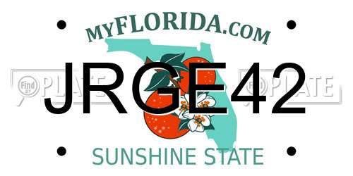 JRGE42 Florida License Plate