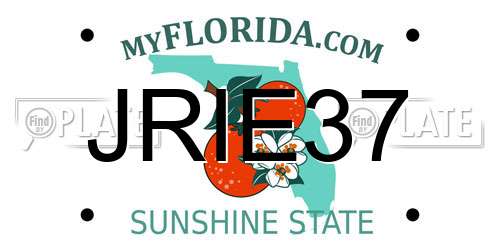 JRIE37 Florida License Plate