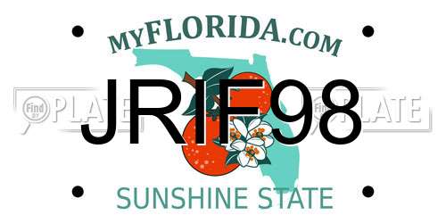 JRIF98 Florida License Plate