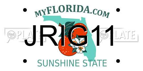JRIG11 Florida License Plate