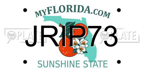 JRIP73 Florida License Plate
