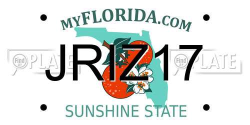 JRIZ17 Florida License Plate
