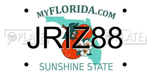 JRIZ88 Florida License Plate