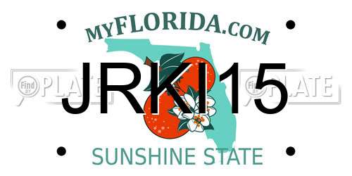 JRKI15 Florida License Plate
