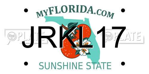 JRKL17 Florida License Plate