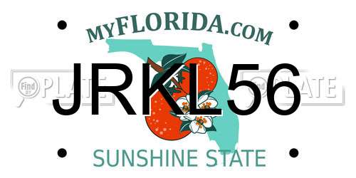 JRKL56 Florida License Plate
