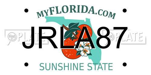 JRLA87 Florida License Plate