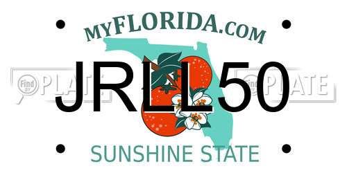 JRLL50 Florida License Plate