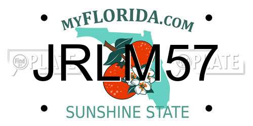 JRLM57 Florida License Plate