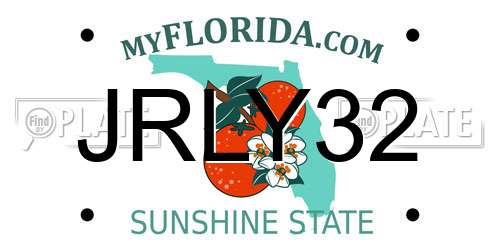 JRLY32 Florida License Plate