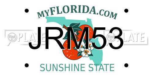 JRM53 Florida License Plate