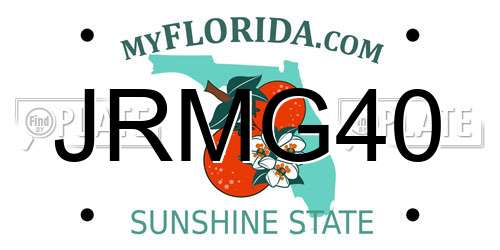 JRMG40 Florida License Plate