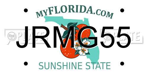 JRMG55 Florida License Plate