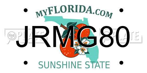 JRMG80 Florida License Plate